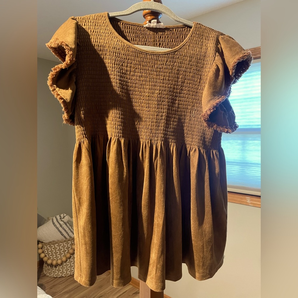 THML velvet baby doll top